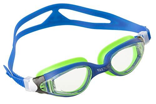 Seac Rhythmus JR zwembril voor zwembad en zee, uniseks, kinderen, blauw/groen, klein