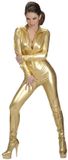 Aptafêtes Finidi Disco kostuum voor vrouwen - Jumpsuit - Goud/Brons - Maat M
