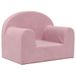VidaXL Banc pour enfants peluche douce rose