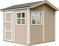 Timbela M913-TERRA BROWN - Tuinhuis op houtbasis - 5,9 m² - 250x294xH252 cm - met vloer en verf