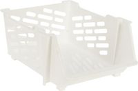Storage Solutions Panier de rangement empilable - Blanc - 29L - Plastique - 44 x 34 x 20 cm