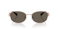 MICHAEL Michael Kors Michael Kors Eyewear Mk1161 Monte Carlo Zonnebril voor dames, ovaal, roségoud/stevige chocolade, 56 mm