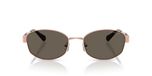 MICHAEL Michael Kors Michael Kors Eyewear Mk1161 Monte Carlo Zonnebril voor dames, ovaal, roségoud/stevige chocolade, 56 mm