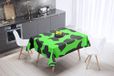 Bonamaison Tafelkleed, Anti-Mold, Sneldrogend, Waterdicht, 100% Polyester Tafellaken, Neon groene rook, 140 x 140 Cm