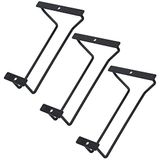 zoohot 7-inch zwarte wijnglazen rek - onder kast glaswerk wijnglashouder voor bar keuken (1 rijen, 3 stuks)