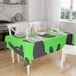 Bonamaison Tafelkleed, Anti-Mold, Sneldrogend, Waterdicht, 100% Polyester Tafellaken, Neon groene rook, 140 x 160 Cm