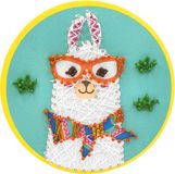 Bi2L Knutselset Kind 3+ - String-Art Lama Relax - Gouddraad & Strass - Hobby - 21cm