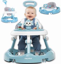 Twinky® Loopstoel Baby - Inklapbare Loopwagen met 3-delige speelset - Babywalker & Loopstoeltje inclusief Voetenmat en Steel
