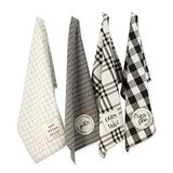 DII Keuken Collectie, Katoen, Zwart, Vaatdoek Set, 18x28