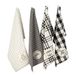 DII Keuken Collectie, Katoen, Zwart, Vaatdoek Set, 18x28