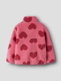 Name It meisjes teddy jas rood hartjes 116