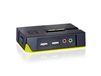 LevelOne KVM-0221 Commutateur KVM USB 2 ports avec audio, Noir, Vert