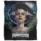 UNIVERSAL MONSTERS The Bride Head Silky Touch Super Zachte Sprei Deken 152 x 127 cm