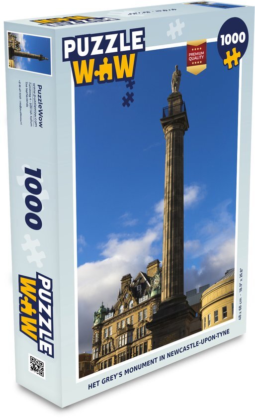 MuchoWow Puzzel Het Grey's Monument in Newcastle-upon-Tyne - Legpuzzel - Puzzel 1000 stukjes volwassenen