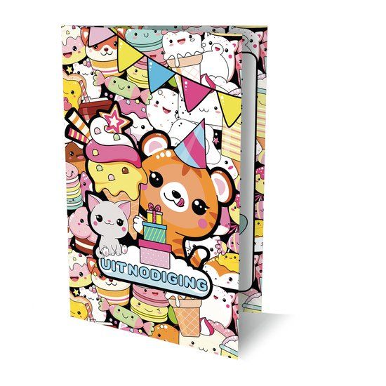 Top1Toys Bol Uitnodigingen Kawaii 2 PK 953 / set van 6