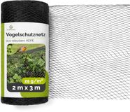 Garronda Vogelnet 2 x 3 m tuinnet HDPE 20 x 20 mm UV-bestendig – tegen vogels en katten voor fruitbomen, moestuin, vijver, balkon en tuin – Zwart – GD-HYY-BirdNet20
