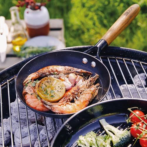 BEKA CLASSIC Braadpan - 24 cm - staal - acacia handvat - mandala