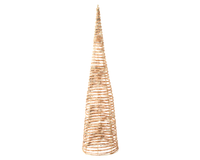 Lumineo Micro LED cone d18h60 cm naturel/warm wit