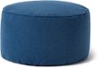 Lumaland Pouf pouf | Pouf compact avec fonction 3-en-1 : pouf confortable, table pratique et repose-pieds élégant pour l'intérieur et l'extérieur | Avec rembourrage EPS flexible | Ø 25 x 45 cm - Bleu foncé