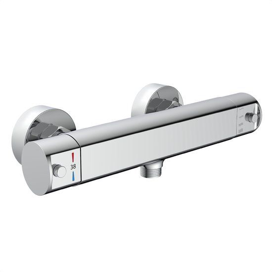 Schütte Vita Thermostatische Douchekraan - Chroom - 15 cm Hartafstand - 5 Jaar Garantie