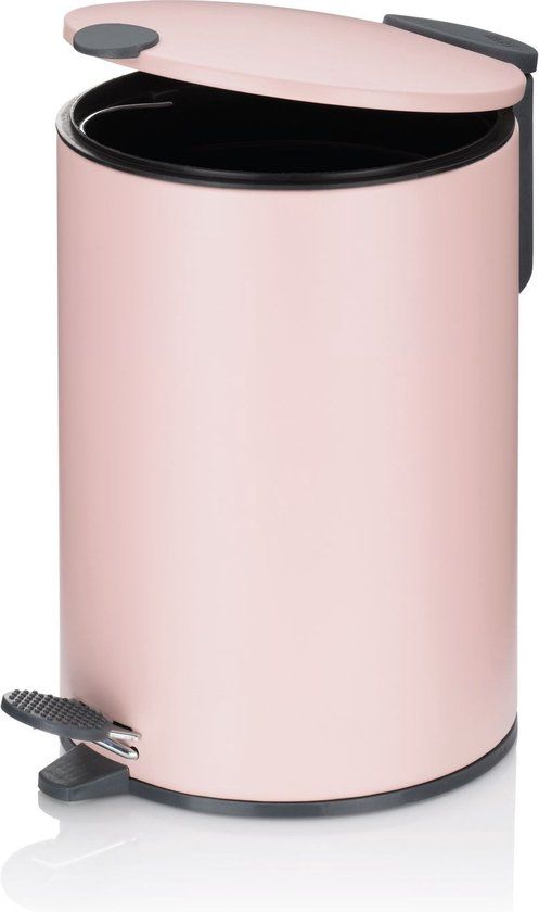 Kela Mats Pedaal Afvalemmer - 3 L - Wolk Roze