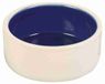 Trixie Voerbak Keramiek - Crème/Blauw, Hoge Rand, 12 cm, 350 ml, Vaatwasserbestendig