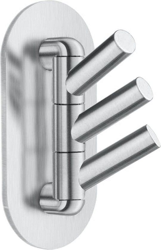 Smedbo Drievoudige Haak draaibaar Geborsteld Edelstaal B1023