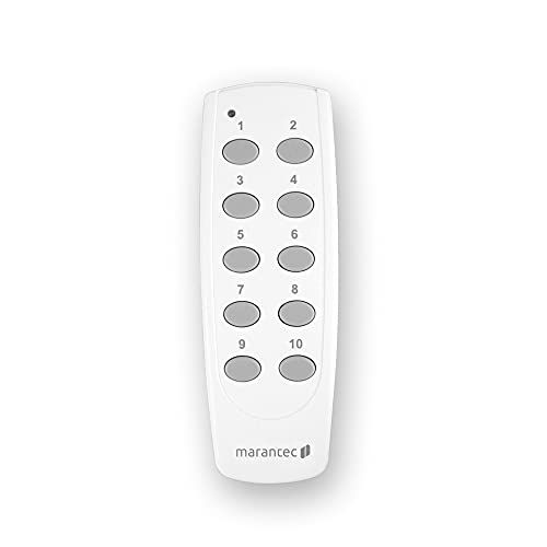 Marantec 114484 handzender, 6-kanaals draadloze afstandsbediening/garagedeuropener voor garagedeuren, wit
