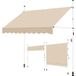 Yaheetech Store à pince 250 × 180 cm – réglable en hauteur, avec manivelle, beige