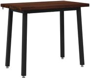 vidaXL Eettafel Massief Acaciahout Donkerbruin en Zwart 90 x 55 x 75 cm