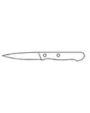 GÜDE Solingen Gamma mes gestempeld edelhout 8 cm
