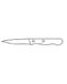 GÜDE Solingen Gamma mes gestempeld edelhout 8 cm