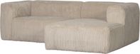 WOOOD Bean Chaise Longue Bank Rechts - Ribstof - Travertin