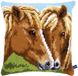 VERVACO Borduurpakket Kussen Kruissteek PAARDEN