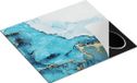 Chefcare Inductie Beschermer Abstracte Kunst Blauw Marmer Goud 57,6x51,6cm