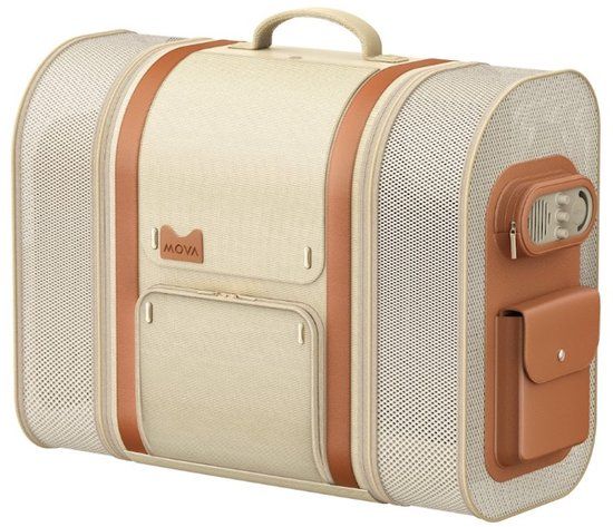MOVA PB10 Pro Luxe Huisdierrugzak - Draagtas voor Kat of Kleine Hond - Beige/Khaki