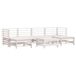 VidaXL 7-delige Loungeset Massief Grenenhout Wit