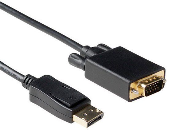 ACT AK3999 Videoconverter Displayport naar VGA Zwart 2m