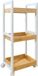 Relaxdays Keukentrolley op wieltjes - 80x30x20 cm - bamboe - natuur-wit