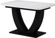 Vicco Eettafel Fenaro, Wit/Zwart, 120-160 x 80 cm Uitschuifbaar