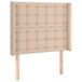 VidaXL Hoofdbord met randen 103x16x118/128cm kunstleer cappuccinokleur