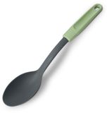 Fackelmann Ecolution Serveerlepel – Kooklepel van houtvezel en bioplastic – 33 cm x 6 cm grote pollepel in mintgroen/steengrijs