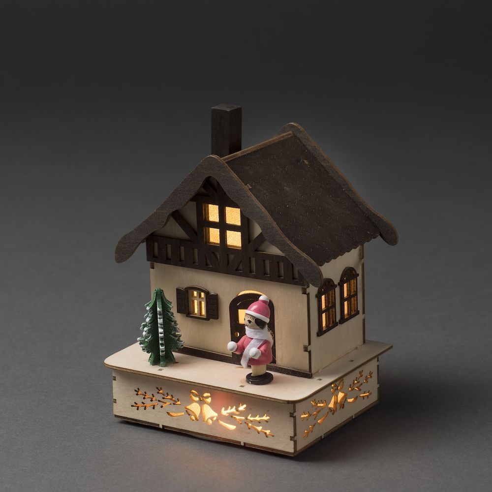KONSTSMIDE 3231-100 Kerstverlichting - Houten scène - LED - Batterij
