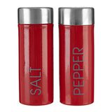 Premier Housewares zout- en peperset, rood email, 4x4x11