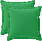 vidaXL - Kussensloop - 2 st - HOUTEN - Groen - 35 x 35 cm - Polyester
