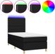 vidaXL Boxspring met matras en LED stof zwart 90x200 cm