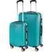 ITACA T71500 reiskofferset, 4 wielen, ABS, uittrekbaar, stijf, robuust en licht, handgrepen, hangslot, kleine cabine, lage kosten, middelgroot en toilettas, Mint Groen, 55 cm + 76 cm