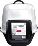 M PETS Kattentoilet Thebes XXL, 62x53x58 cm, zwart en wit, afgesloten kattenbak