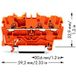 WAGO 2001-1302 Borne de passage Orange