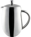 Café Olé BFD Cafetière, 18/10 roestvrijstalen dubbelwandige behuizing en gaasfilter, spiegelafwerking, 1000 ml (8 espressokopjes of 4 mokken)
